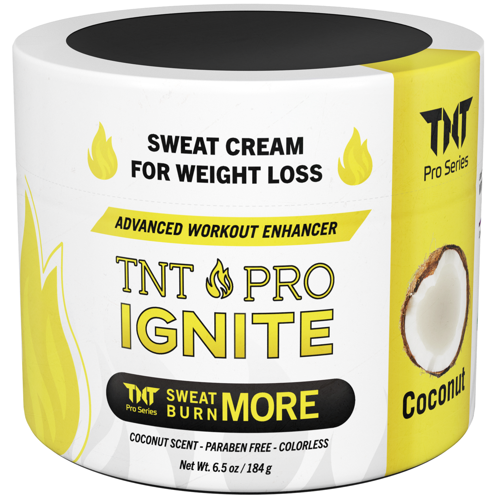 Slimming Cream for Belly with Coconut Oil - TNT Pro Ignite Sweat Cream for Men and Women - Thermogenic Weight Loss Slimming Workout Enhancer for Stomach, Abdominal Burner - TNT Pro Series