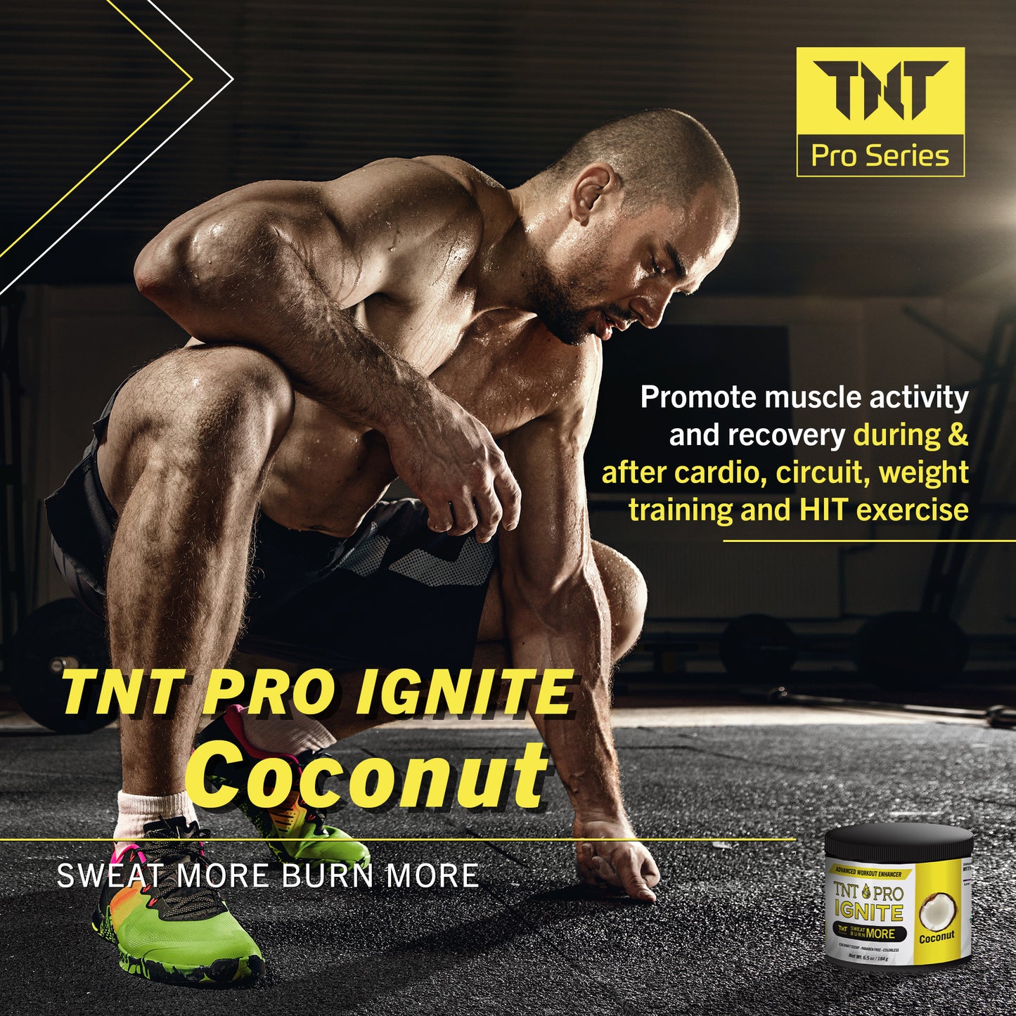 Slimming Cream for Belly with Coconut Oil - TNT Pro Ignite Sweat Cream for Men and Women - Thermogenic Weight Loss Slimming Workout Enhancer for Stomach, Abdominal Burner - TNT Pro Series
